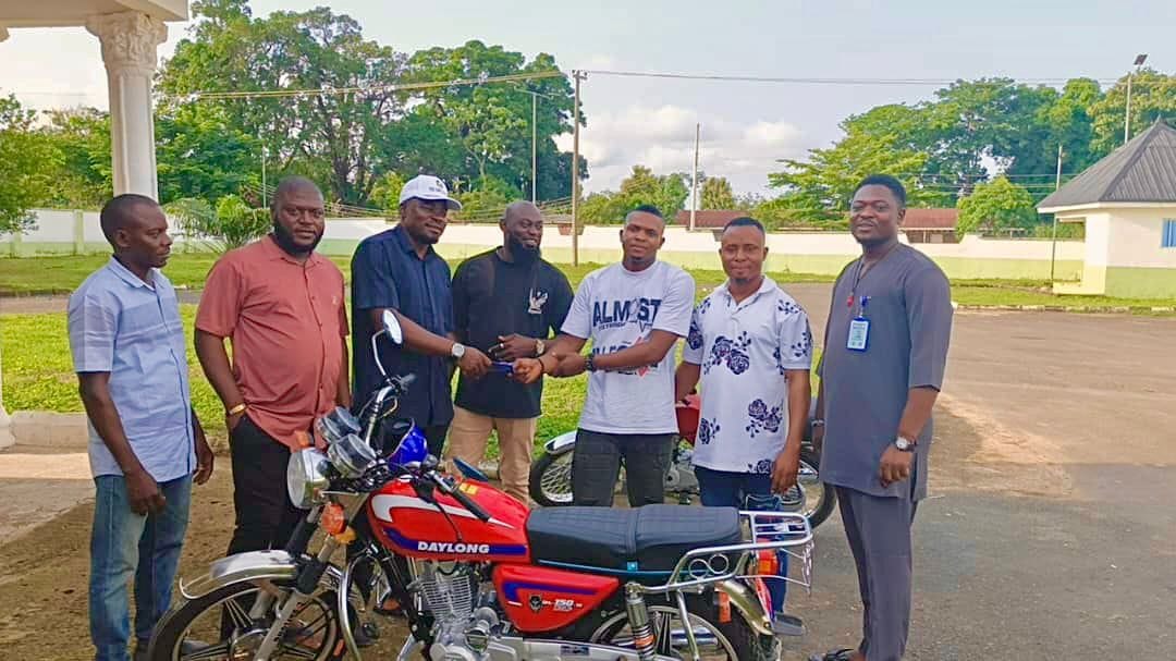 OBUDU COUNCIL CHAIRMAN EMPOWERS YOUTH WITH NEW MOTORCYCLE TO PROMOTE SELF-RELIANCE