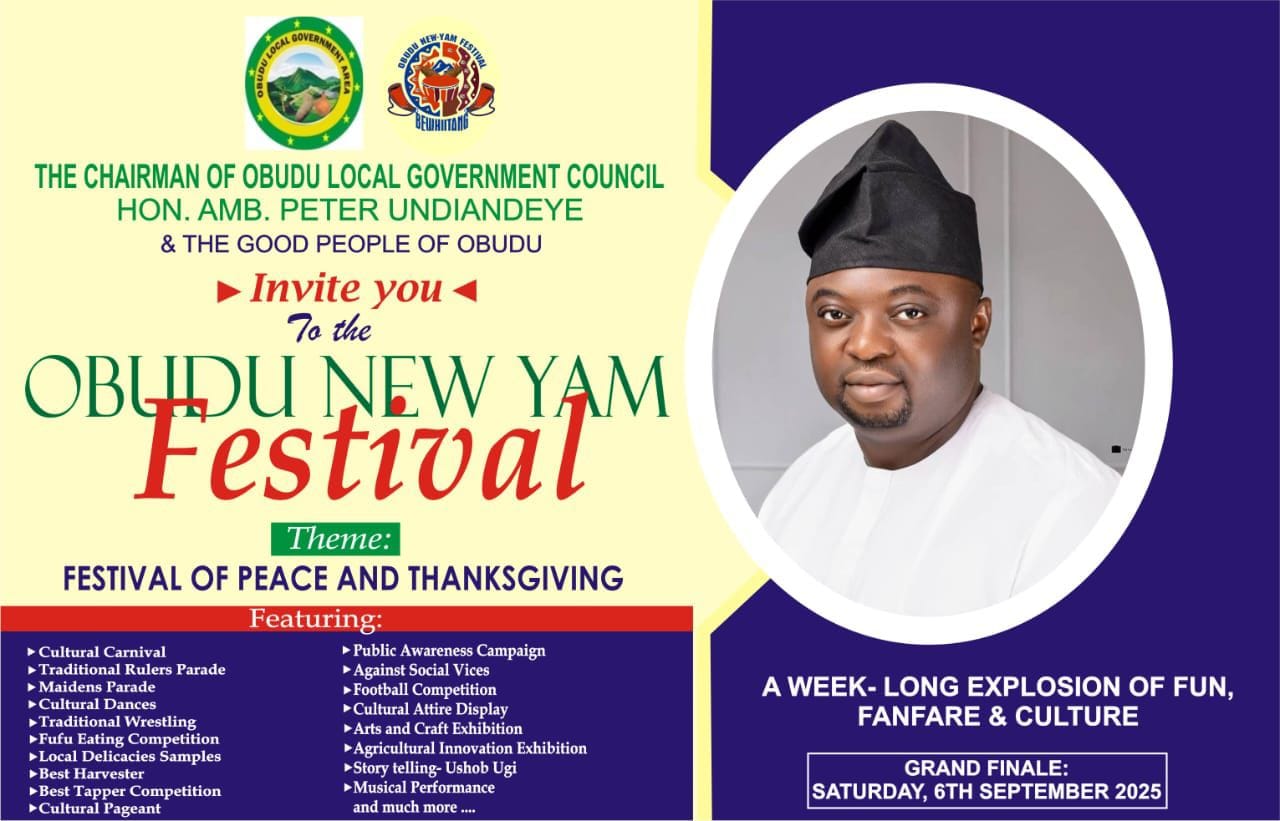 Chairman of Obudu Local Government Council Extends Warm Invitation to the 2025 Obudu New Yam Festival