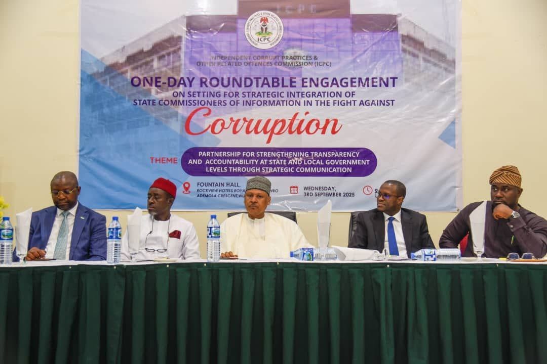 News in pictures: One Day Roundtable Engagement on Setting Agenda for Strategic Integration of State Commissioners of Information in The Fight Against Corruption ended in Abuja
