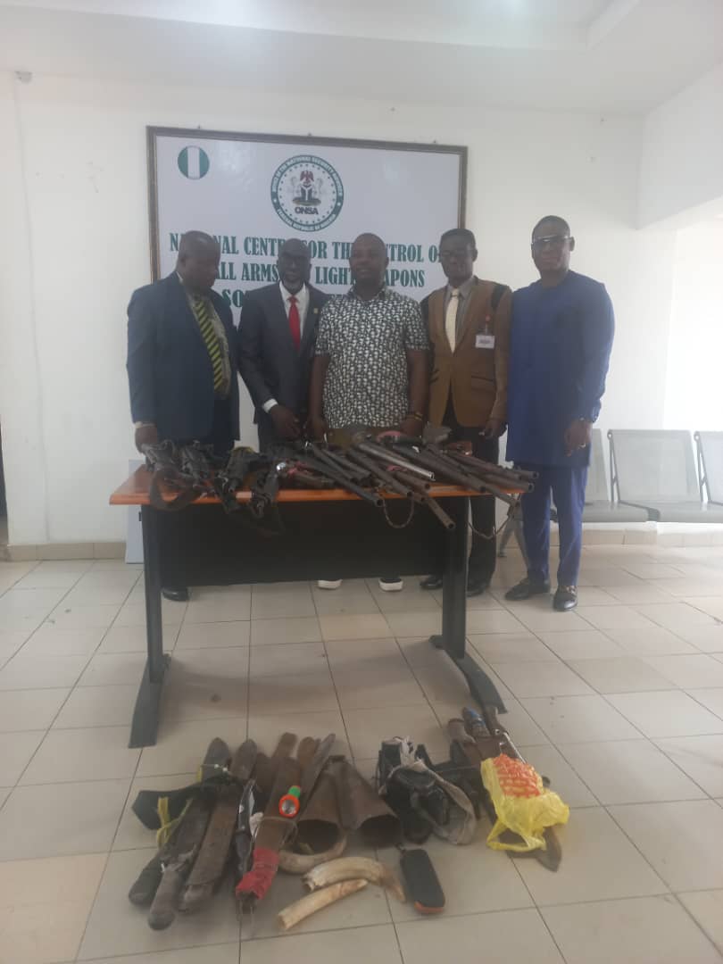 NCCSALW Takes Custody of Arms Surrendered by 80 Repentant Militants in Cross River