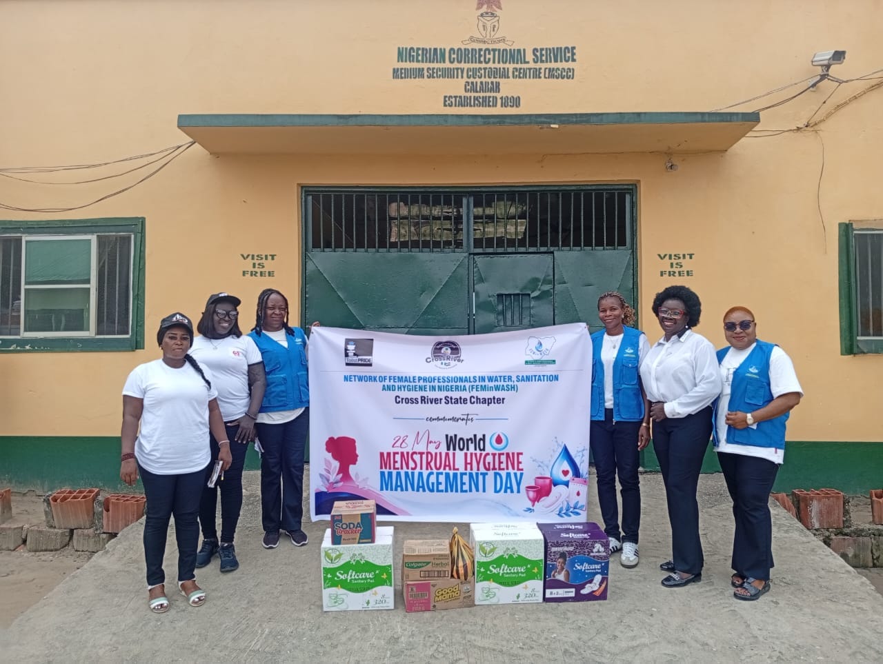 FEMinWASH Marks World Menstrual Hygiene Day with Outreach, Donations at Calabar Correctional Centre