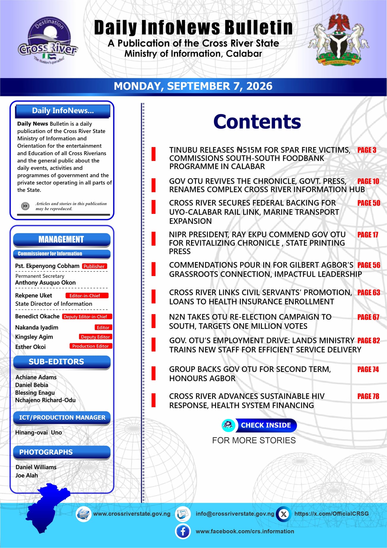 CROSS RIVER STATE DAILY NEWS CHANNEL 24/7