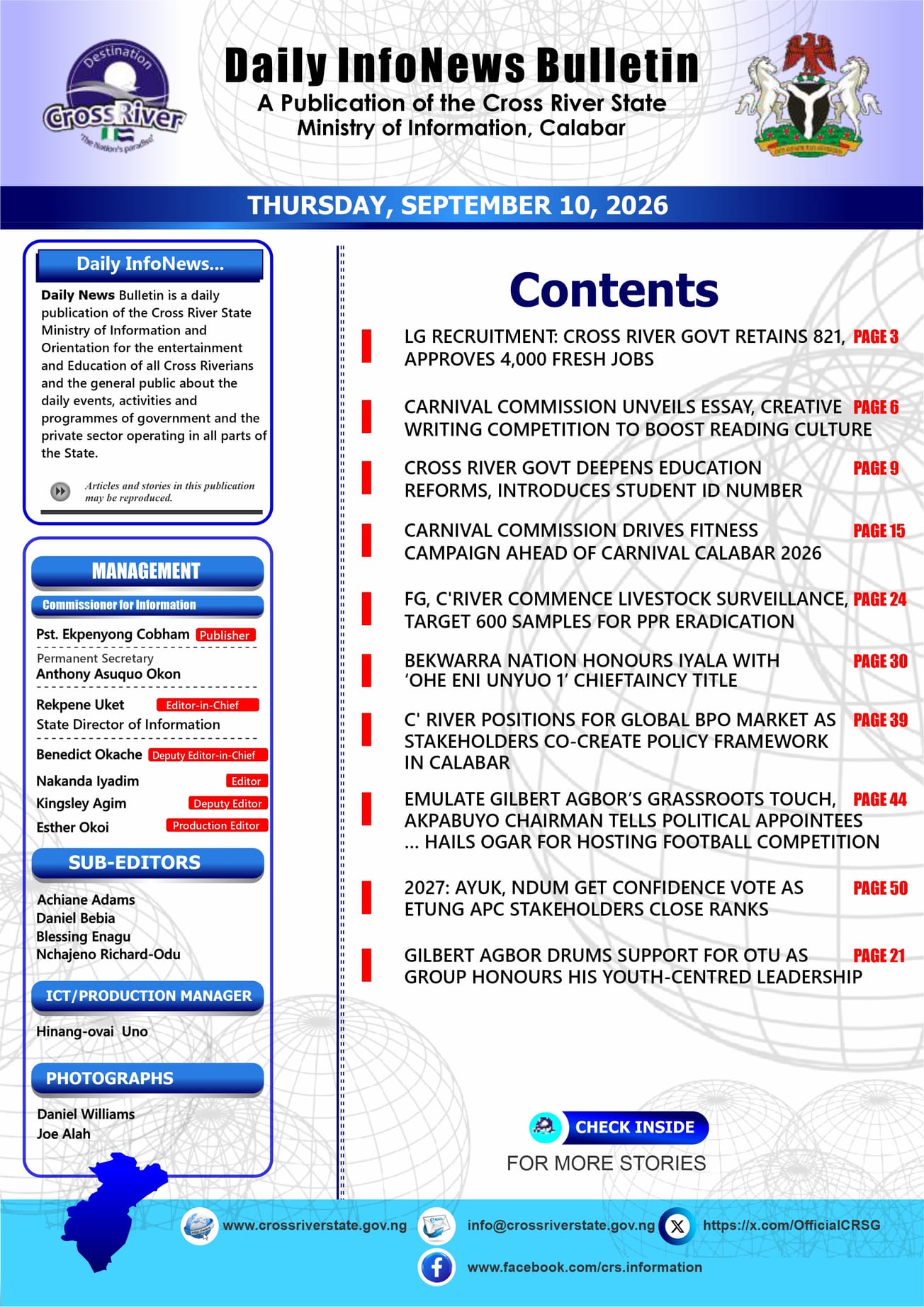 CROSS RIVER STATE DAILY NEWS CHANNEL 24/7