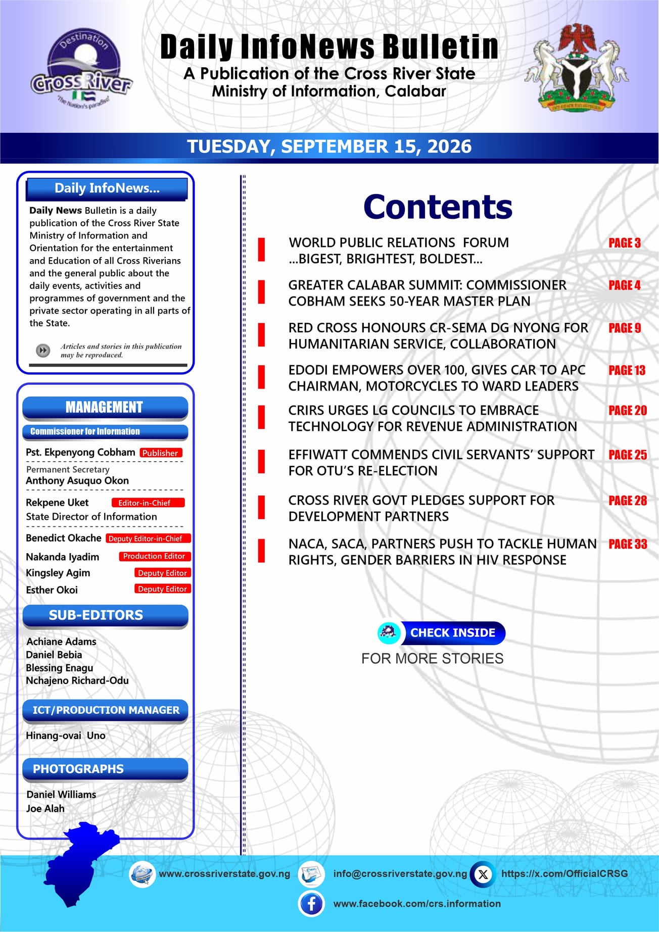 CROSS RIVER STATE DAILY NEWS CHANNEL 24/7