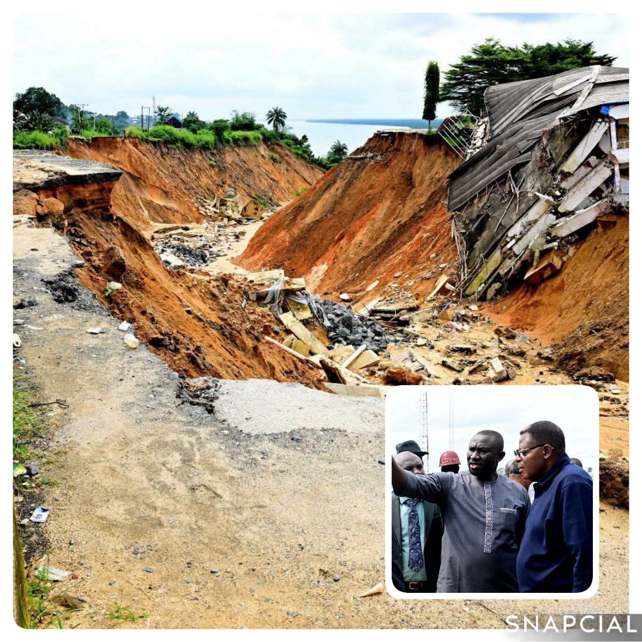 Landslide Is Huge, Beyond Us – Gov Otu Cries to FG After Site Inspection
.... Inspects Odukpani Tanker Fire Scene