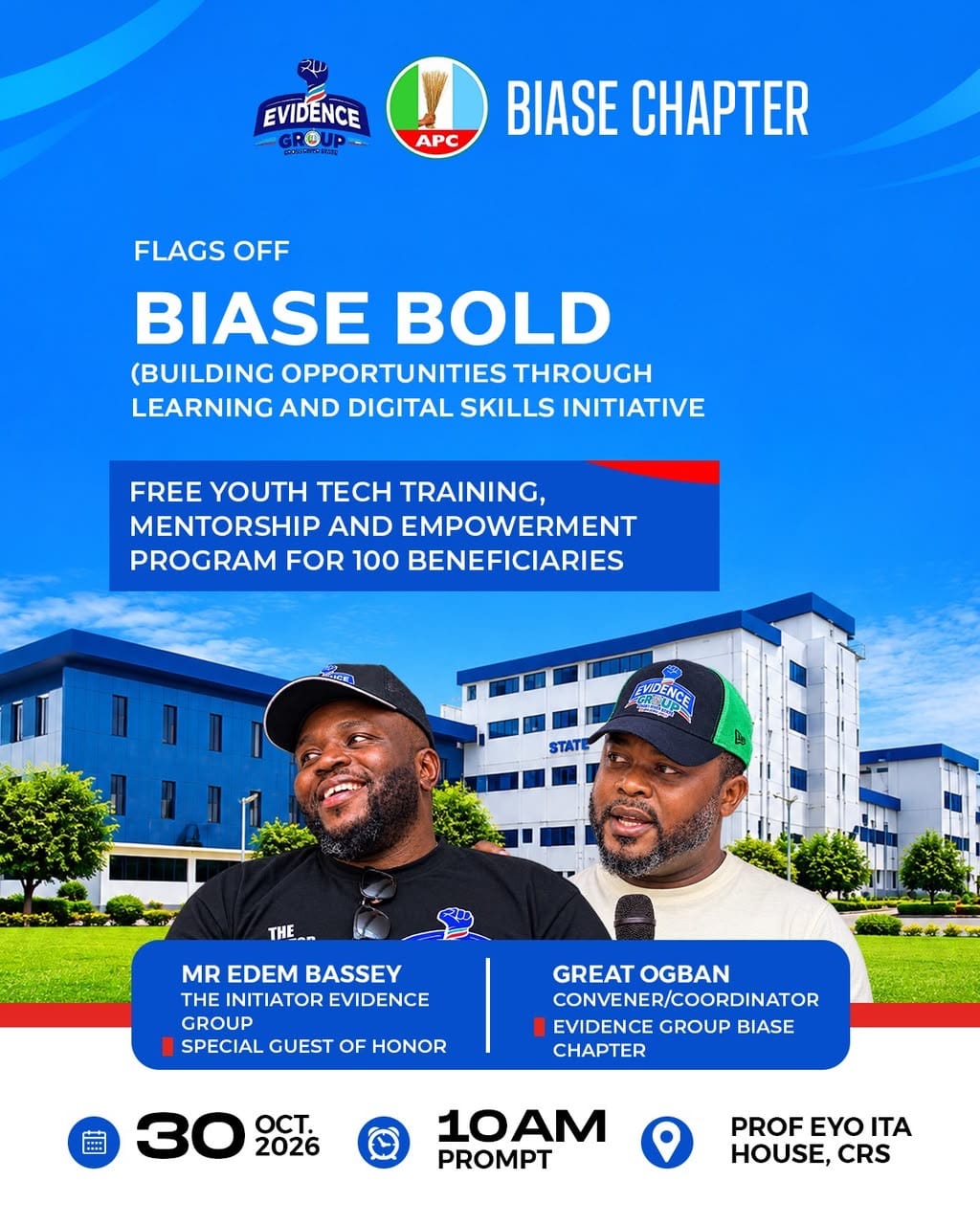 Evidence Group, MEDA, ICT Hub Launch Digital Skills Initiative for 100 Biase Youths