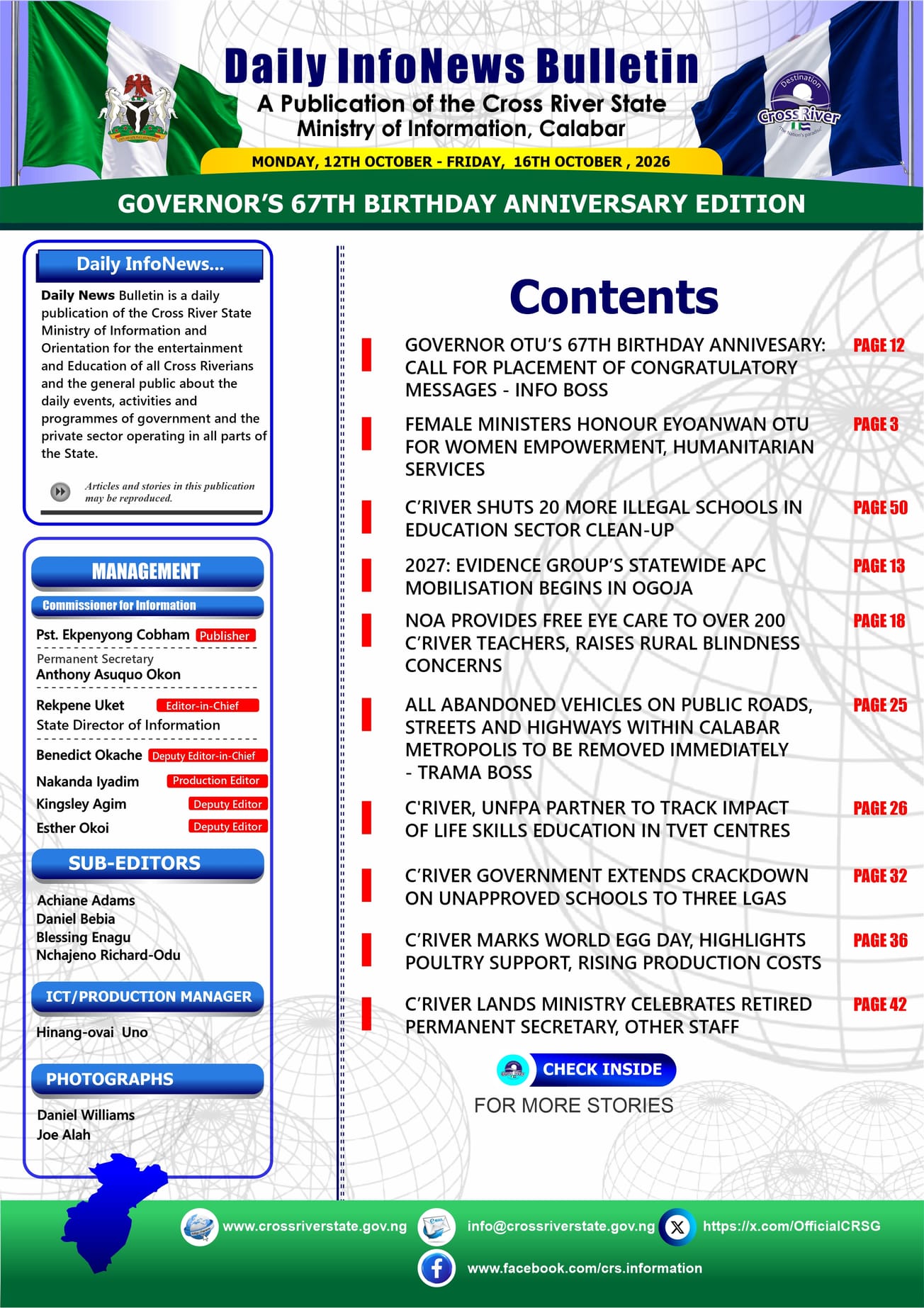 CROSS RIVER STATE DAILY NEWS CHANNEL 24/7