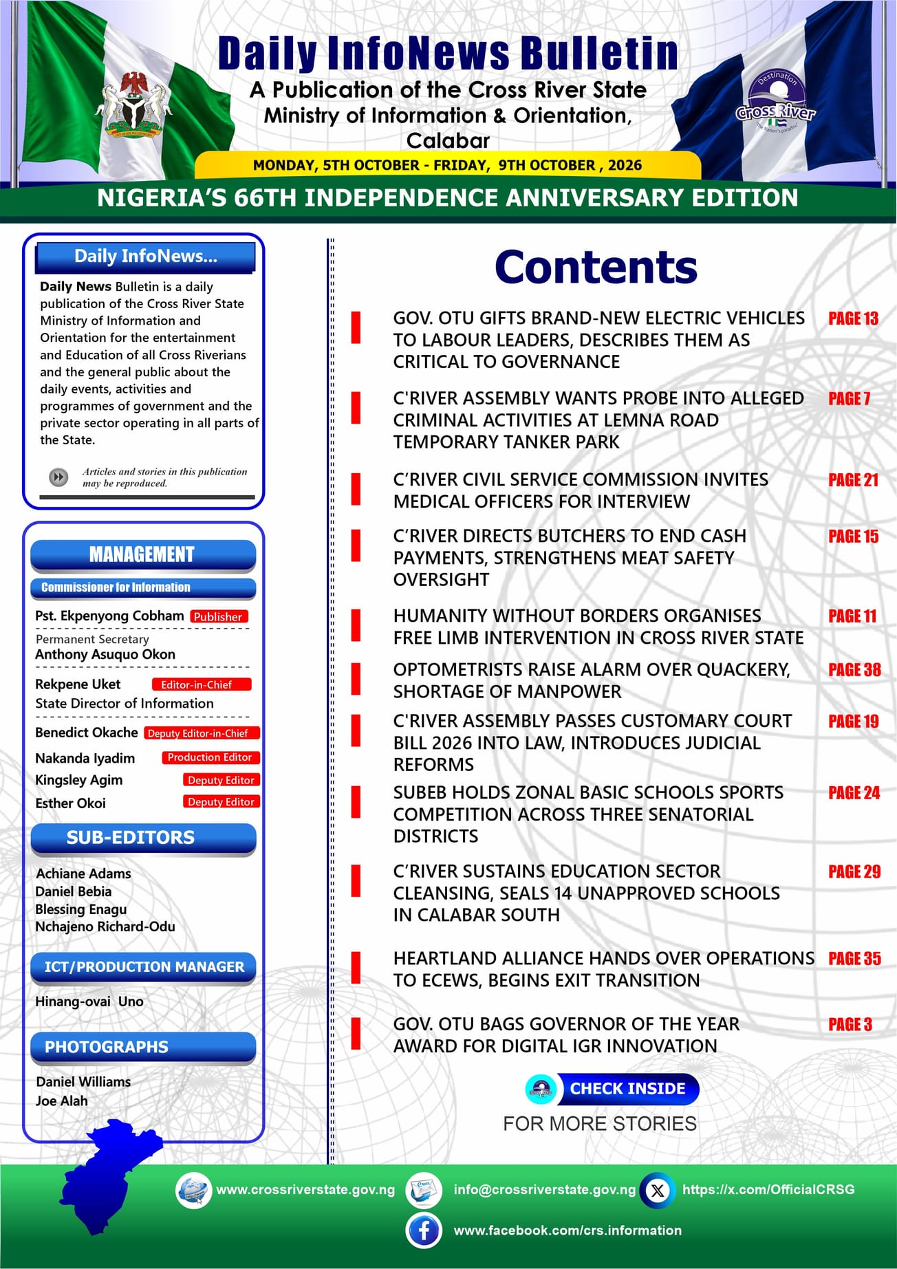 CROSS RIVER STATE DAILY NEWS CHANNEL 24/7