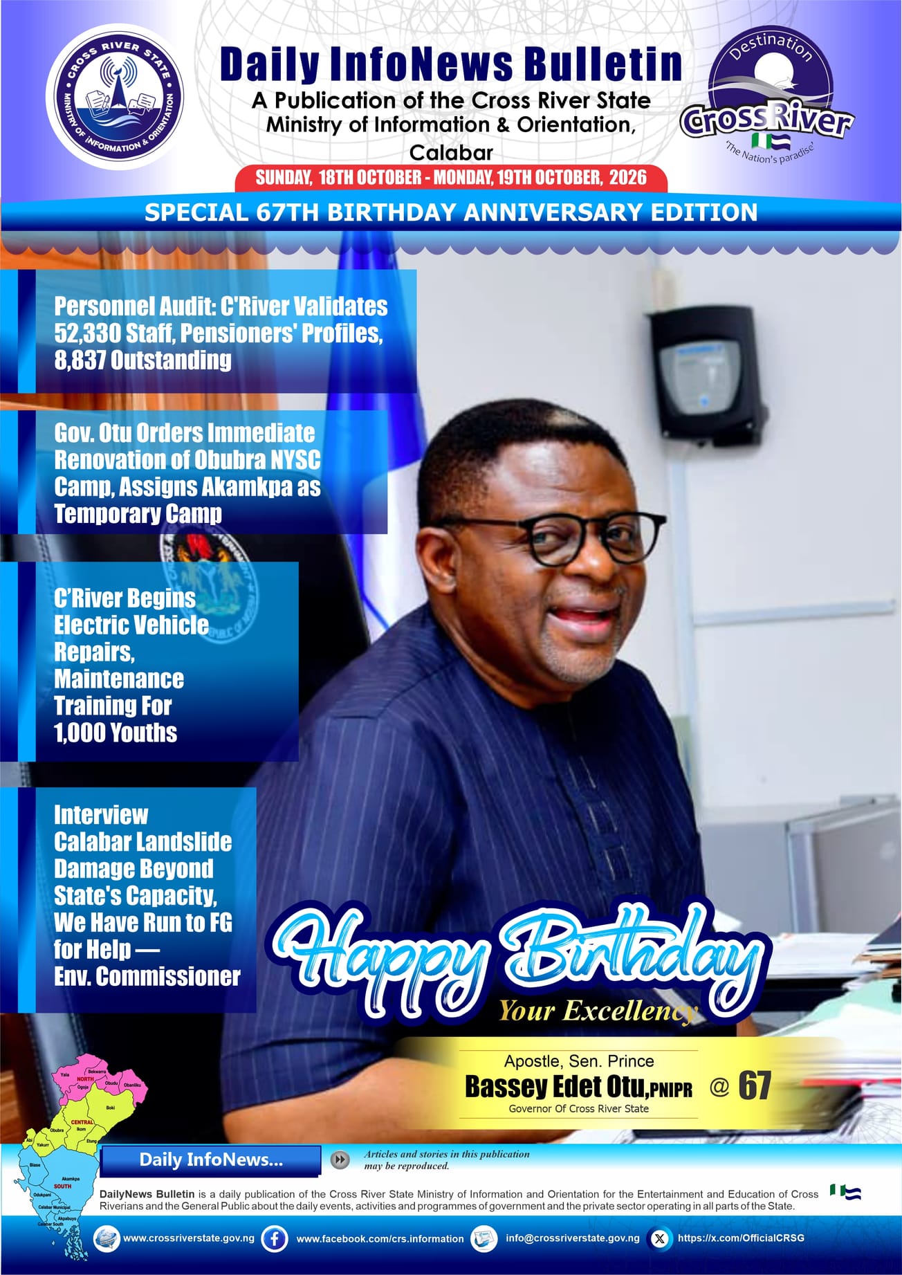 GOVERNOR OTU AT 67 --18TH OCTOBER, 2026